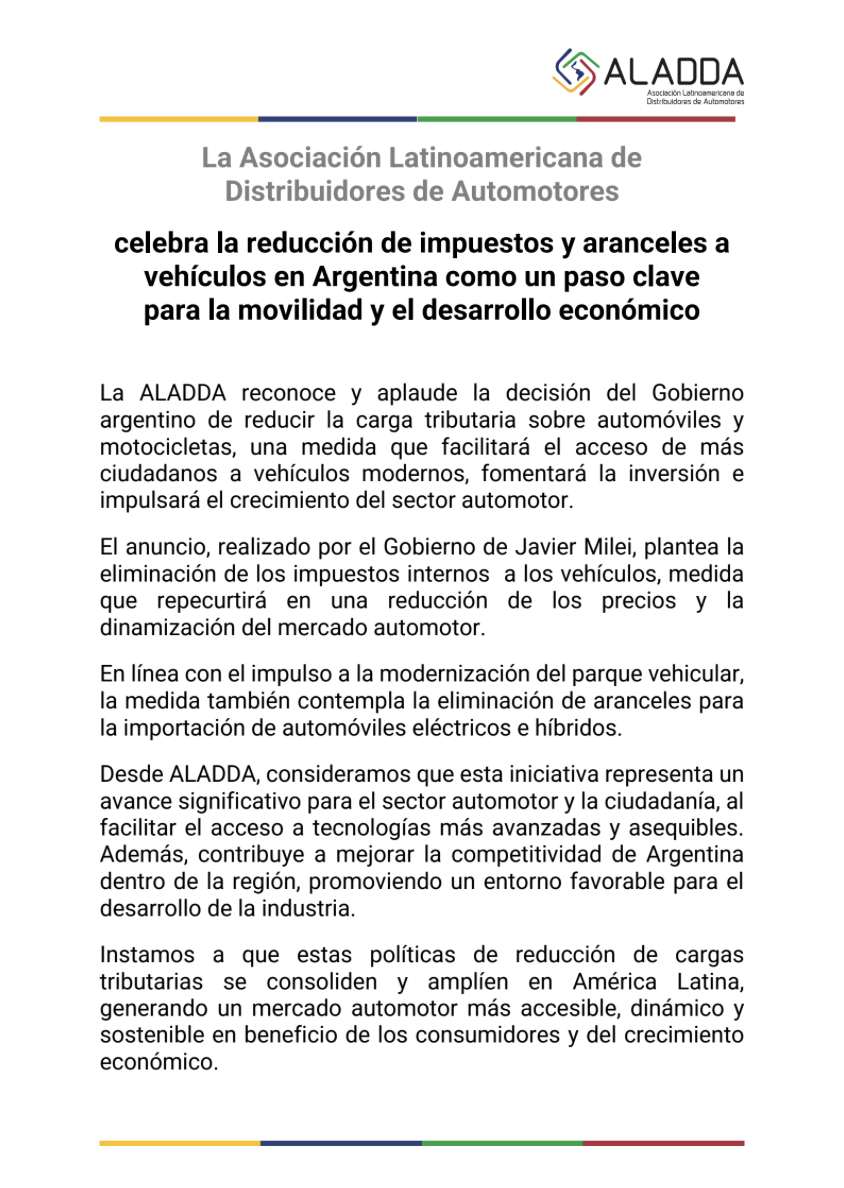 Portada comunicado Arg